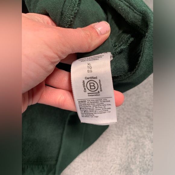 Athleta fleece lined dark green sweatshirt XL - Picture 7 of 12